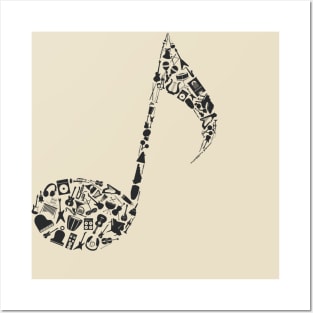 Musical Instrument Note Posters and Art